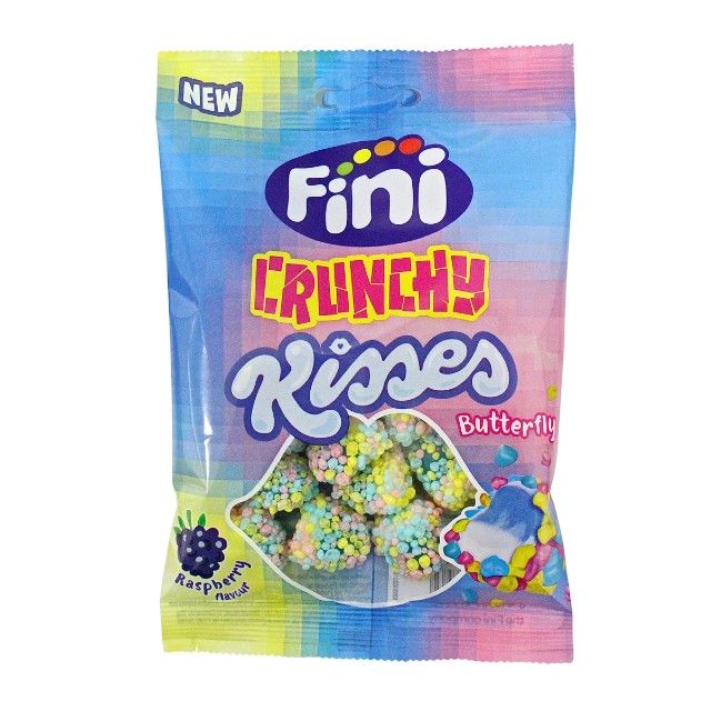 Fini Crunchy kisses raspberry 75g