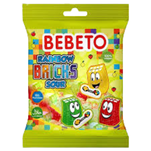 Bebeto Rainbow Bricks Sour 80g-1